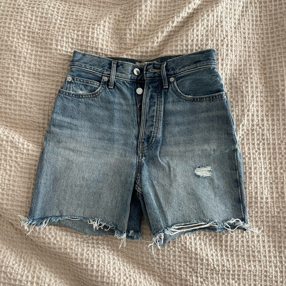 Everlane Rigid Way High Denim Shorts